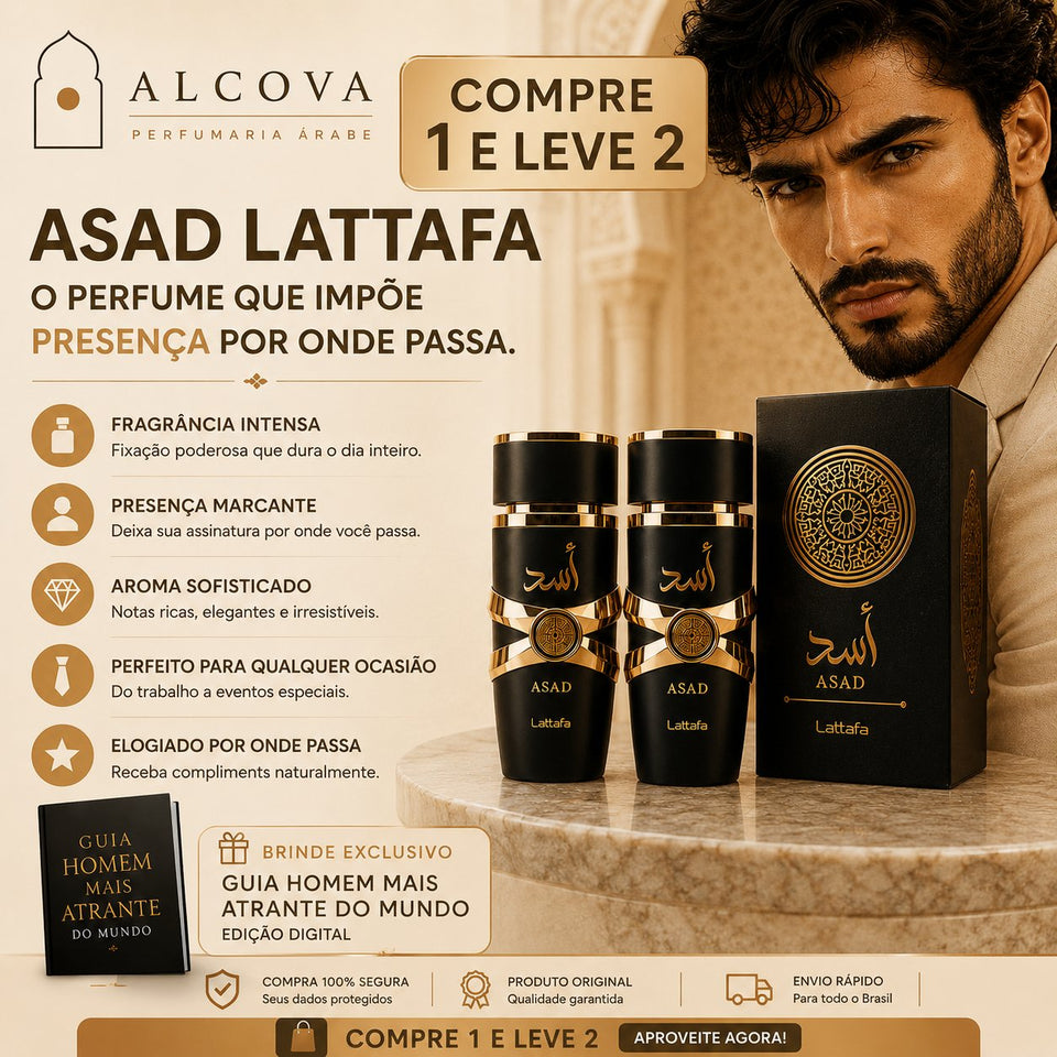 Asad by Lattafa™ | O Perfume Árabe que Deixa Saudade